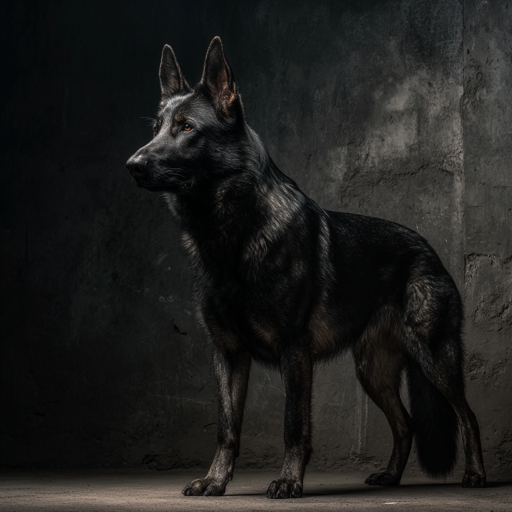 German Shepherd working line protection dog — most popular family protection breed at ALLDOGS ELITE