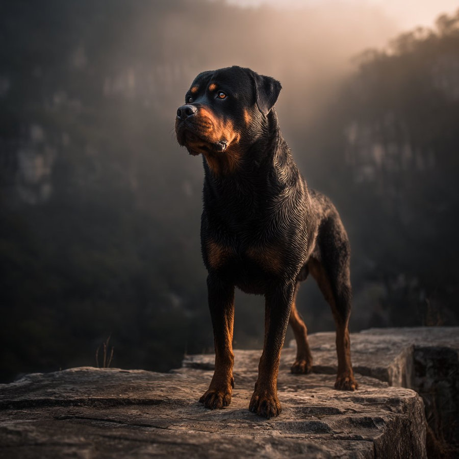 Rottweiler working line elite protection dog — pure stopping power and calm confidence
