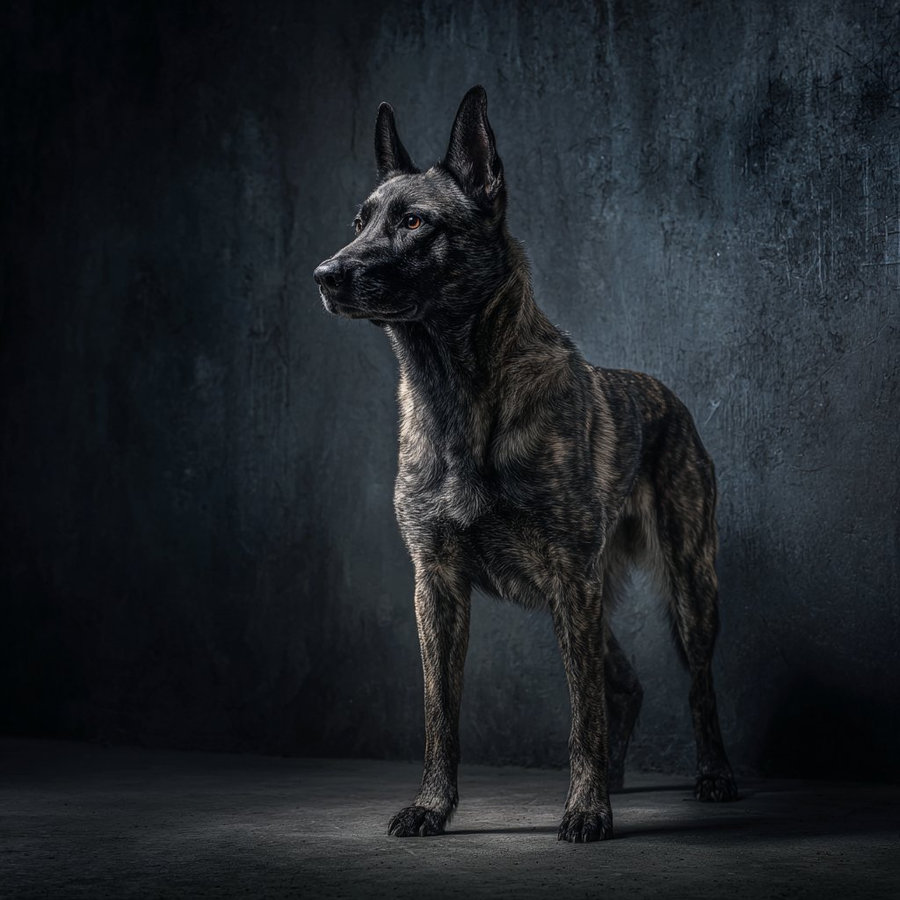 Dutch Shepherd brindle elite protection dog — rare, striking and formidable K9 protector